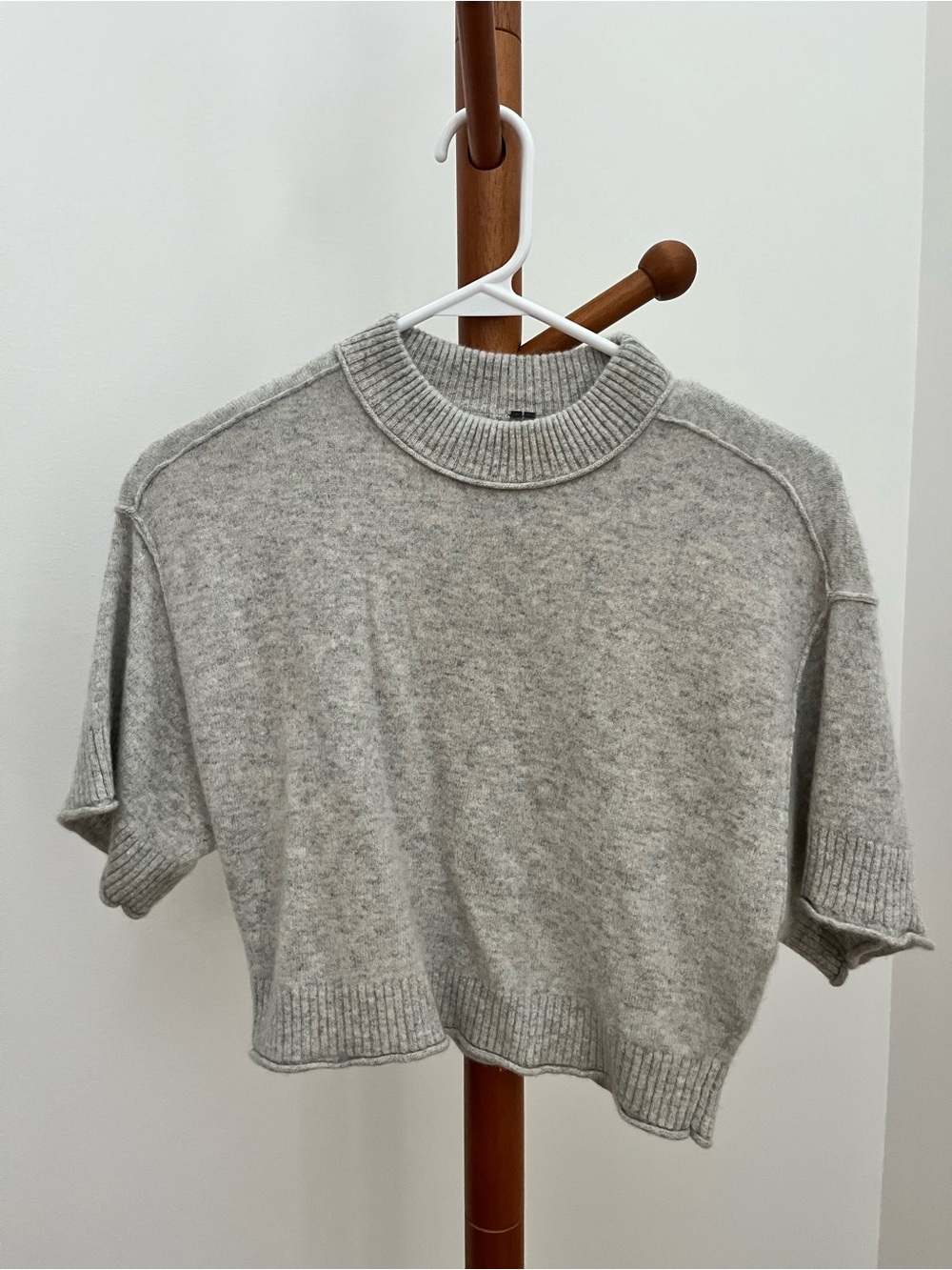 Anthropologie The Cashmere Collection Gray Short Sleeve Sweater XXS
